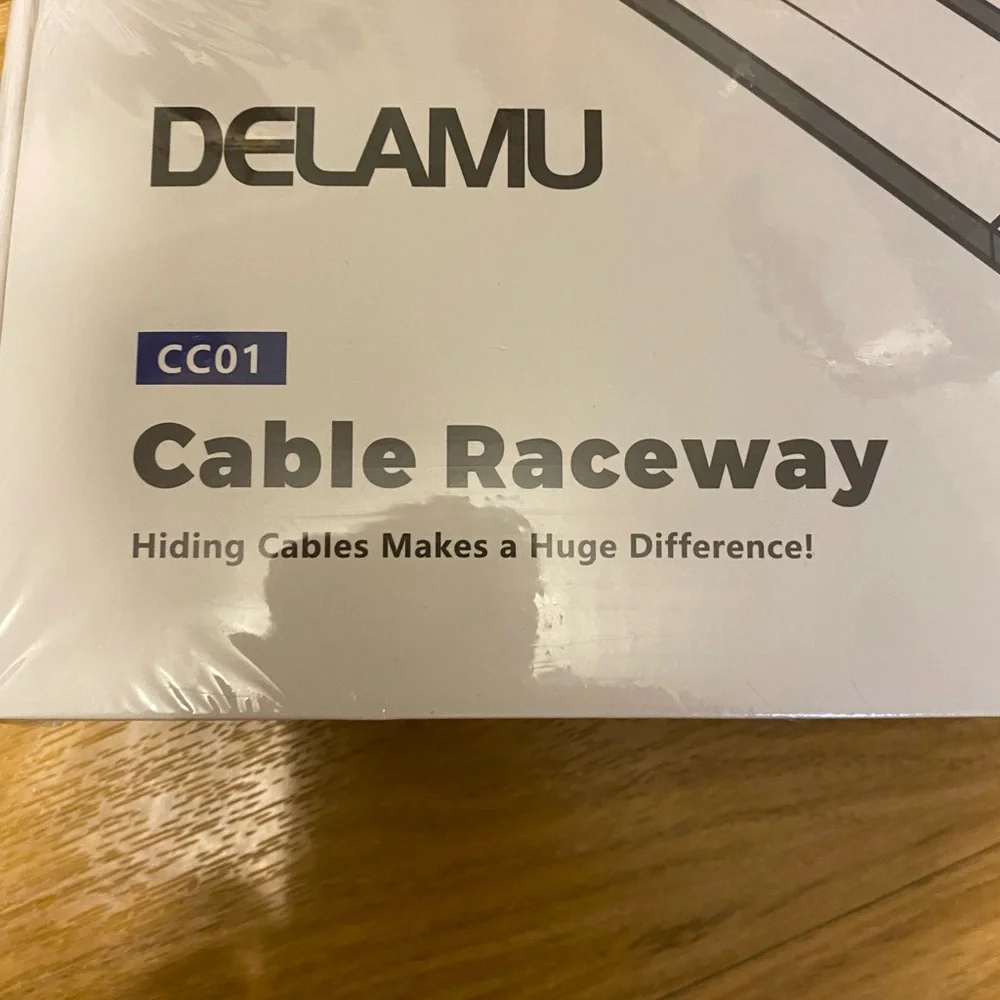 Delamu cable raceway; hide cords/cables; NWT; still in box.